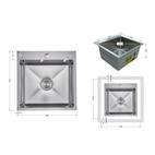 Мойка для кухни интегрированная Lidz Handmade H4545H Decor Honeycomb 2,5/0,5 мм (LDH4545HDEC49437)