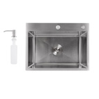 Мойка для кухни интегрированная Lidz Handmade H5843 Brushed Steel 3,0/1,0 мм (LDH5843BRU49442)