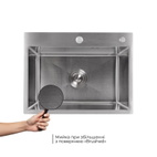 Мойка для кухни интегрированная Lidz Handmade H5843 Brushed Steel 3,0/1,0 мм (LDH5843BRU49442)
