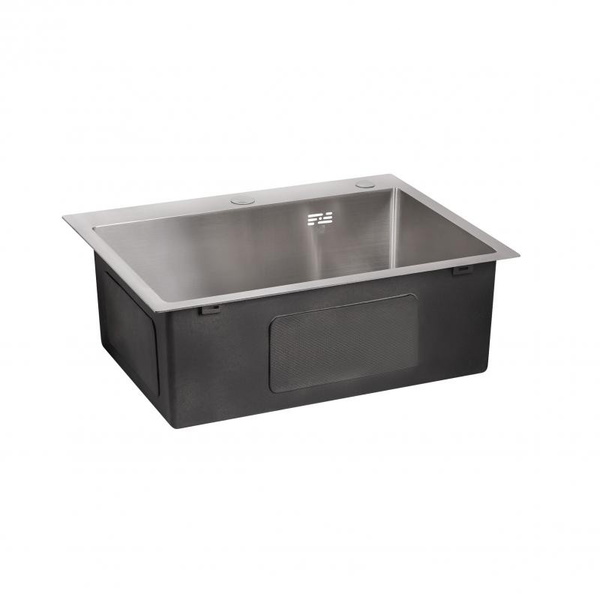Мийка для кухні інтегрована Lidz Handmade H6050 Brushed Steel 3,0/1,0 мм (LDH6050BRU35371)