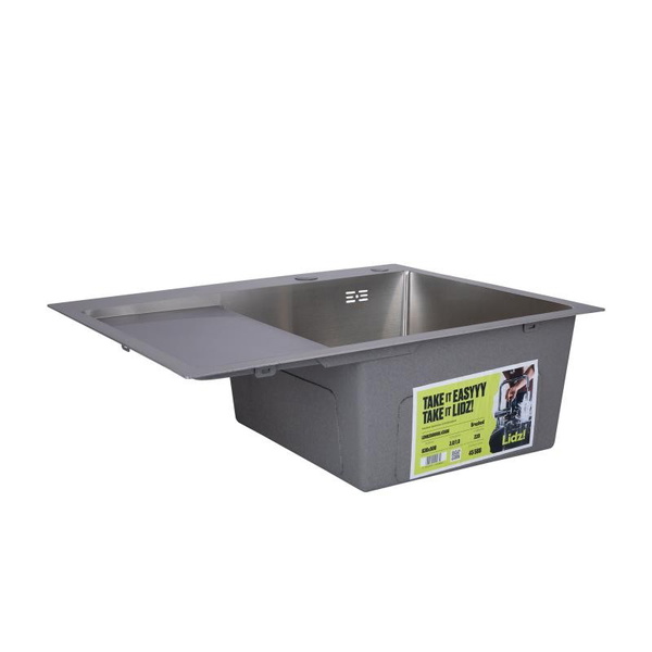 Мойка для кухни интегрированная Lidz Handmade H6350L крыло слева Brushed Steel 3,0/1,0 мм (LDH6350BRUL45588)