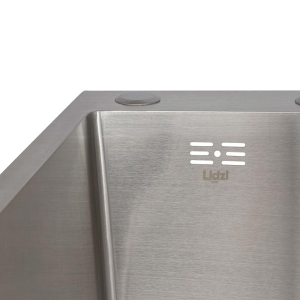 Мойка для кухни интегрированная Lidz Handmade H6350R крыло справа Brushed Steel 3,0/1,0 мм (LDH6350BRUR45587)