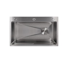 Мойка для кухни интегрированная Lidz Handmade H7545 Brushed Steel 3,0/1,0 мм (LDH7545BRU49457)