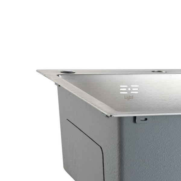 Мойка для кухни интегрированная Lidz Handmade Max 500 H7849R Brushed Steel, 3,0/1,0 мм, крыло справа, увеличенная чаша (LDH7849RBRU49464)