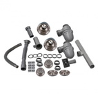 Мойка для кухни с двумя чашами интегрированная Lidz Handmade H7843 Brushed Steel 3,0/1,0 мм (LDH7843BRU35387)