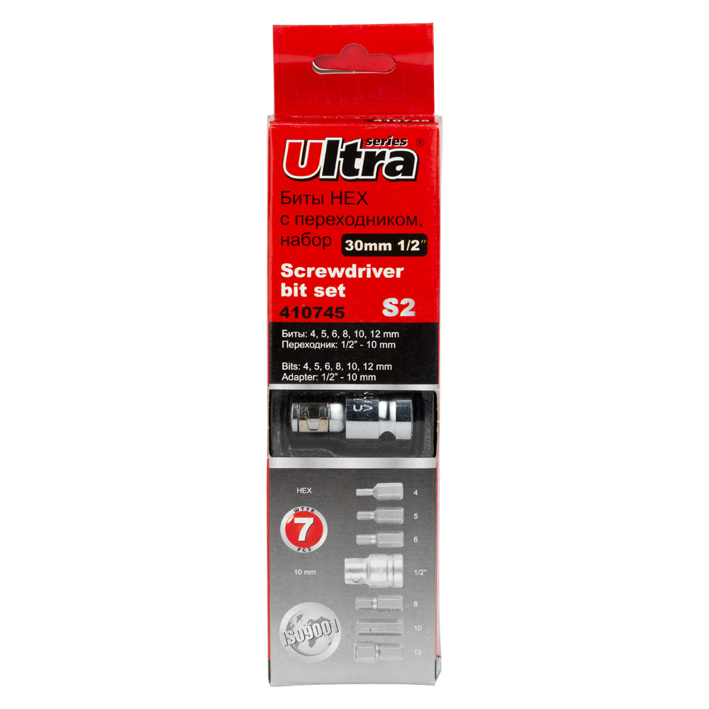 Набір біт Ultra Hex 1/2" 7 шт (пластиковий кейс)