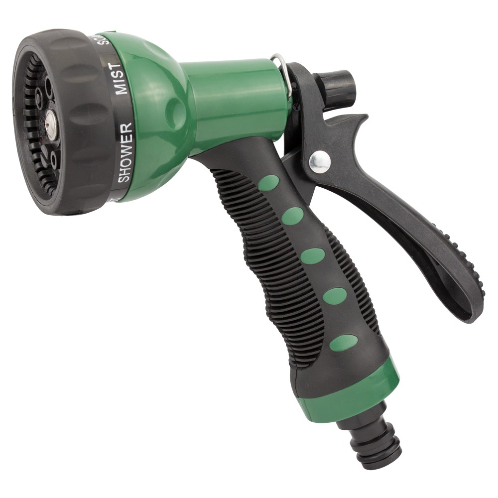 Набір для поливу Grad пістолет-розпилювач 7 режимів, 2 конектори 1/2" + адаптер 1/2-3/4" (ABS + TPR)