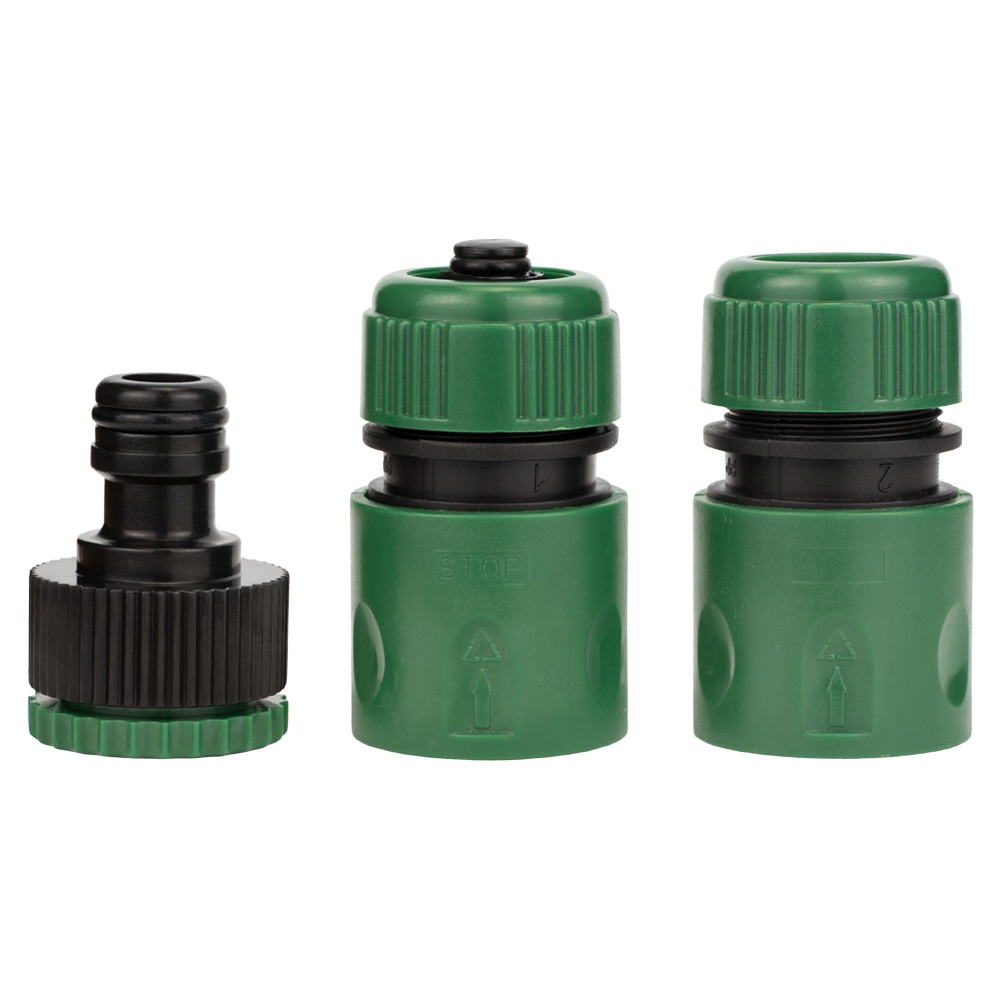 Набір для поливу Grad пістолет-розпилювач 7 режимів, 2 конектори 1/2" + адаптер 1/2-3/4" (ABS + TPR)