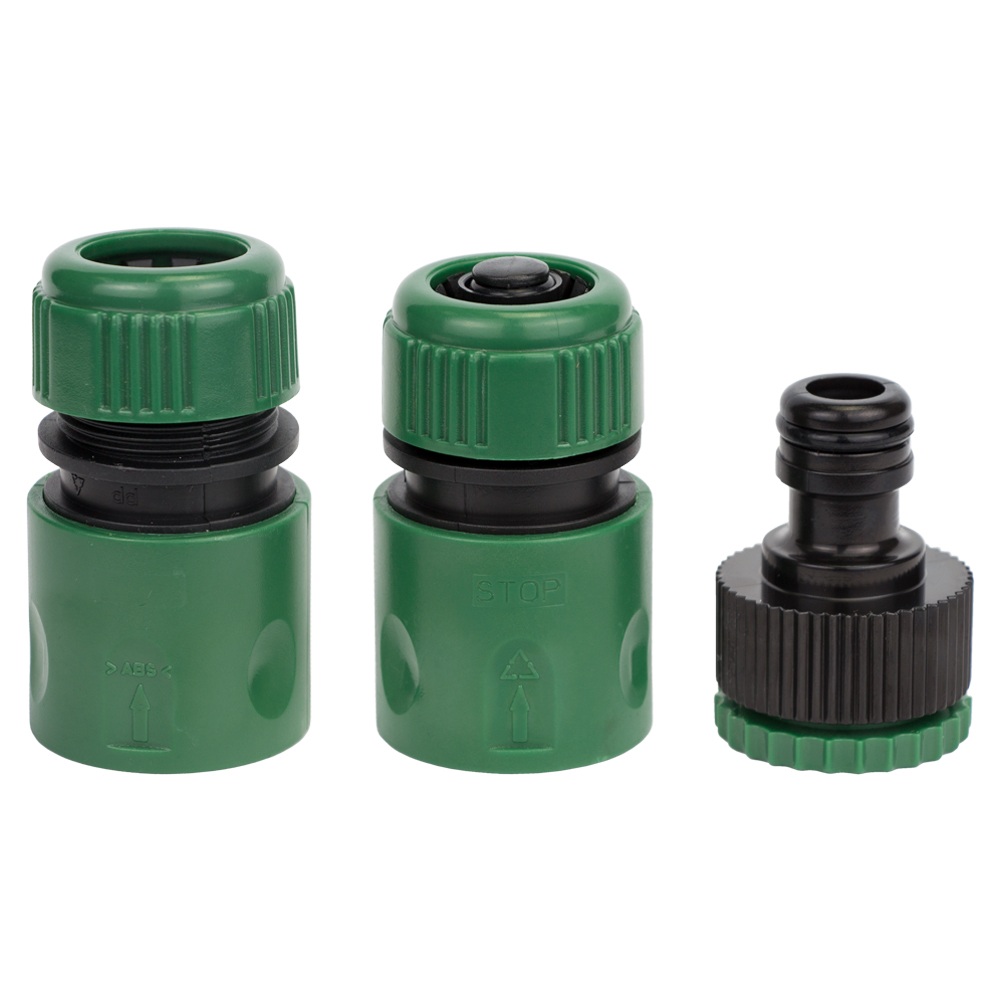 Набір для поливу Grad пістолет-розпилювач 7 режимів, 2 конектори 1/2" + адаптер 1/2-3/4" (ABS)