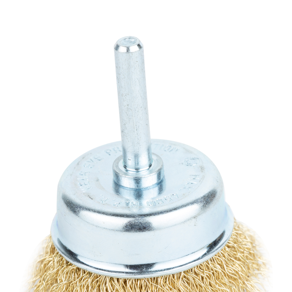 Набор проволочных щеток Grad 3 шт Ø25; 50; 50 мм хвостовик Ø6 мм (латунированные)