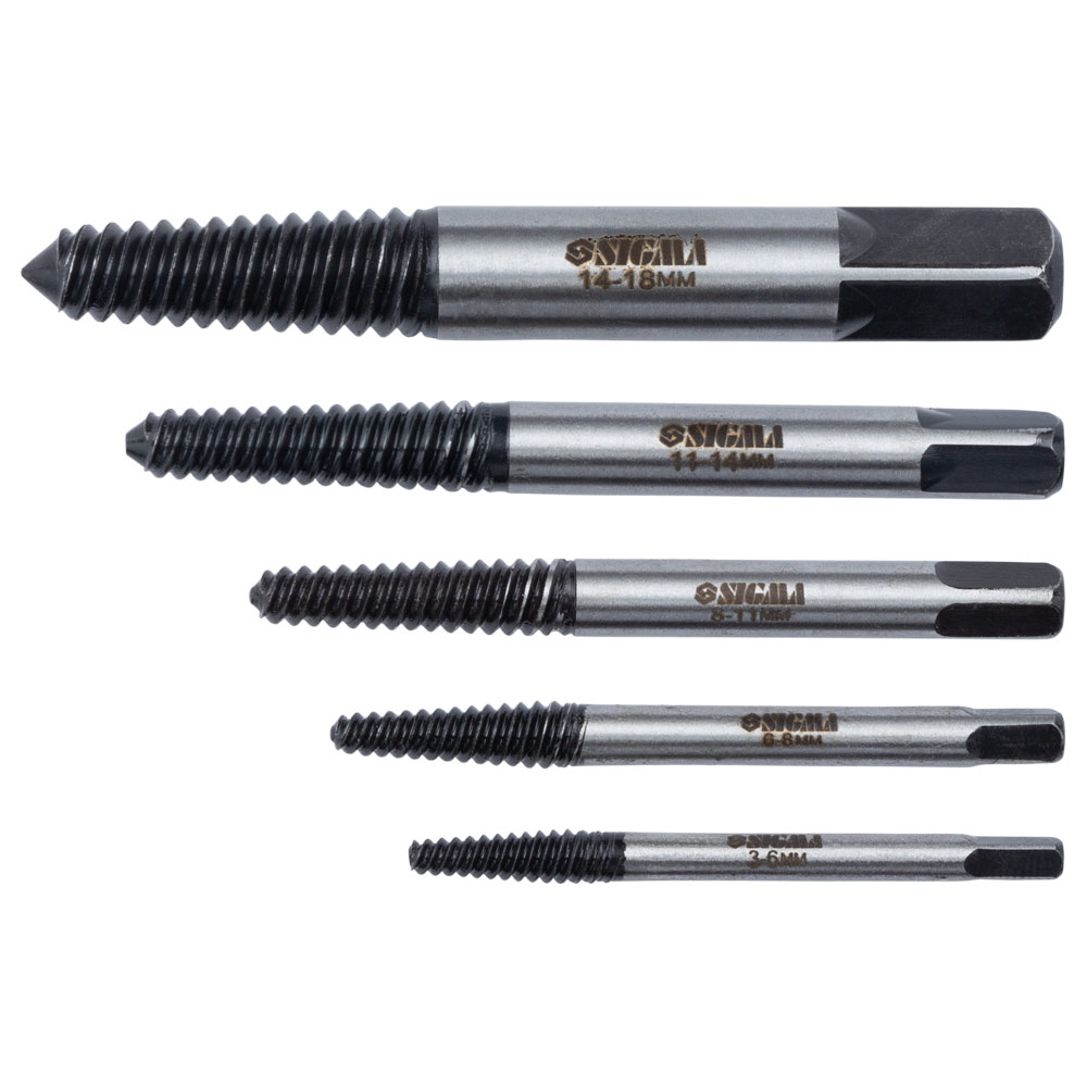 Набір екстракторів Sigma 5 шт Ø3-18 мм