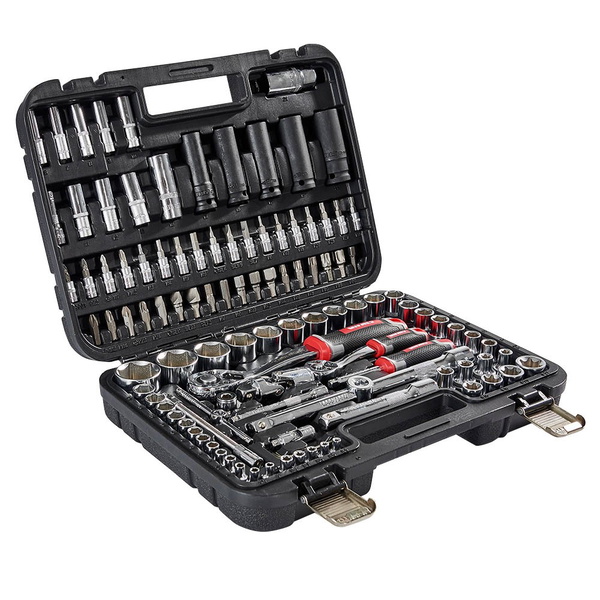 Набір головок торцевих Vitals Master 1/4″ та 1/2″, 111 предметів Impact + Superlock