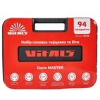 Набір головок торцевих Vitals Master 1/4″ та 1/2″, 94 предмети