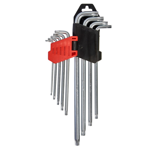 Набір ключів шестигранних подовжених Torx Vitals Master 9 шт. Т10–Т50