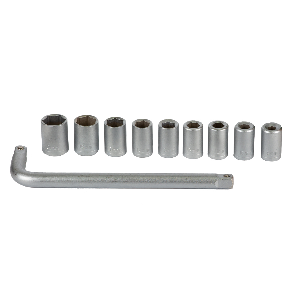 Набір насадок торцевих Grad 1/2" 9 шт + вороток (кейс)