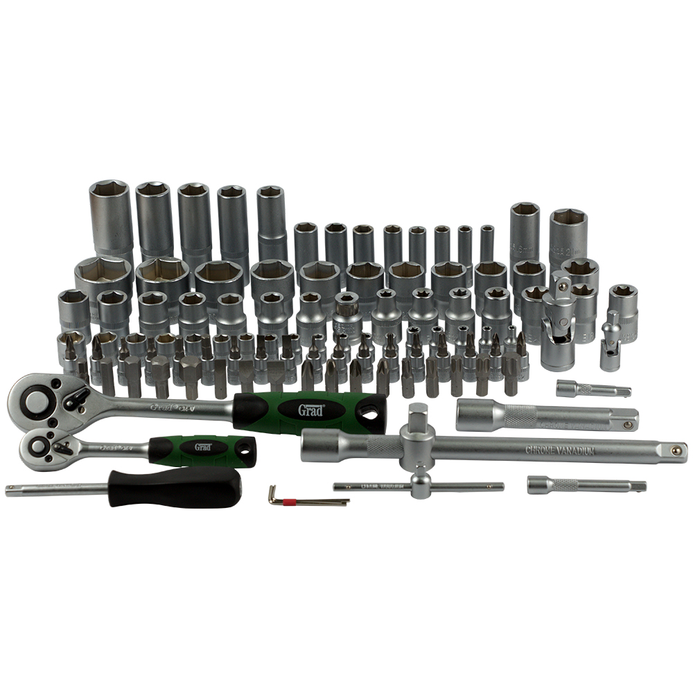 Набор насадок торцевых и биты Grad 1/4", 1/2" 108 шт