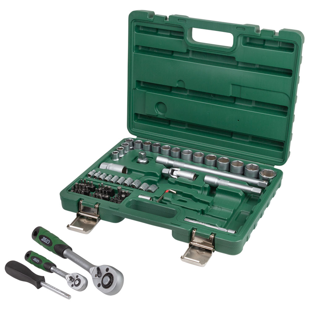 Набір насадок торцевих і біти Grad 1/4", 1/2" 72 шт