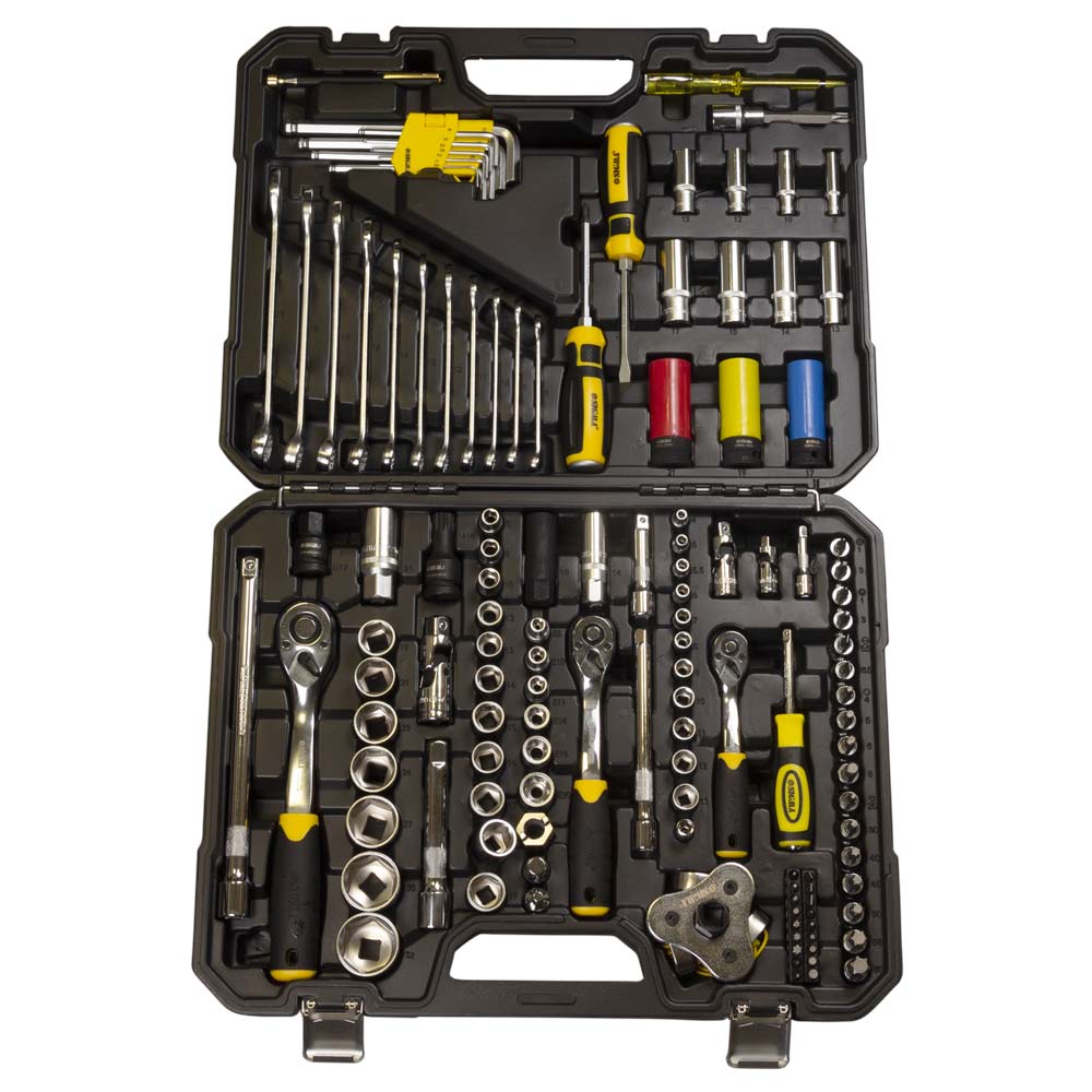 Набір насадок торцевих і біти, ключів, інструментів Sigma CrV 1/4", 3/8", 1/2" 128 шт