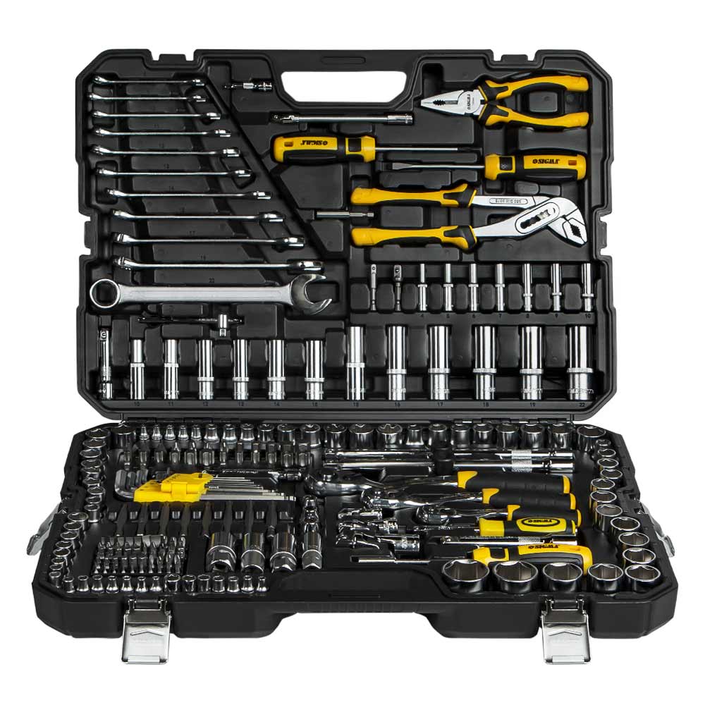 Набір насадок торцевих і біти, ключів, інструментів Sigma CrV 1/4", 3/8", 1/2" 233 шт