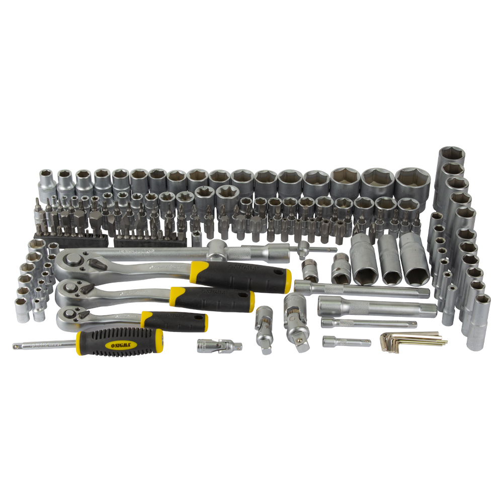 Набор головок торцевых и бит Sigma CrV 1/4", 3/8", 1/2" 171 шт
