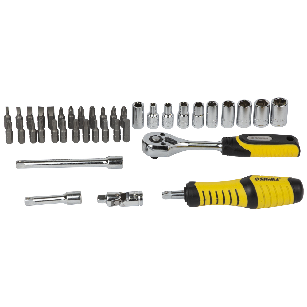 Набір насадок торцевих і біти Sigma CrV 1/4" 39 шт