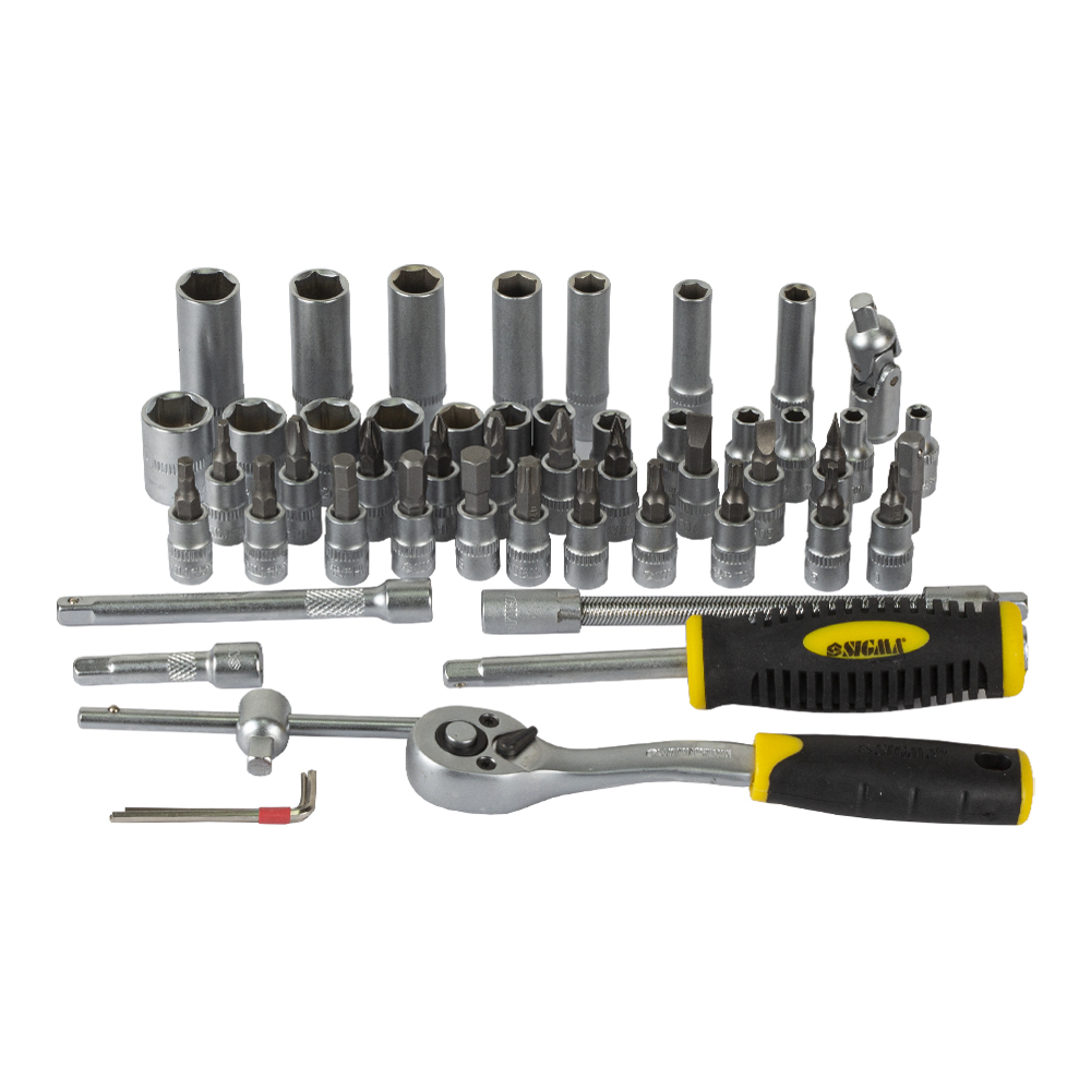 Набір насадок торцевих і біти Sigma CrV 1/4" 53 шт