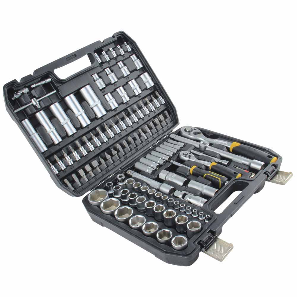 Набір насадок торцевих і біти Sigma CrV mid 1/4", 1/2" 110 шт