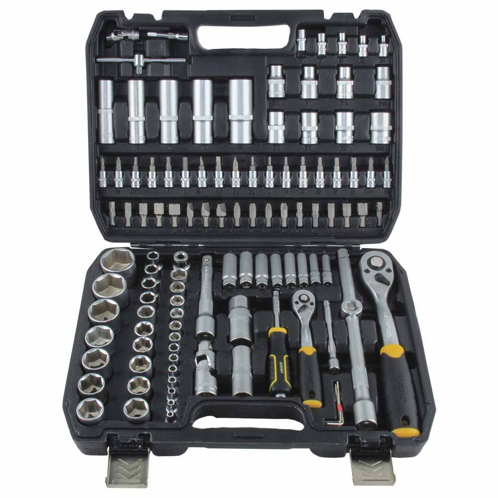 Набір насадок торцевих і біти Sigma CrV mid 1/4", 1/2" 110 шт