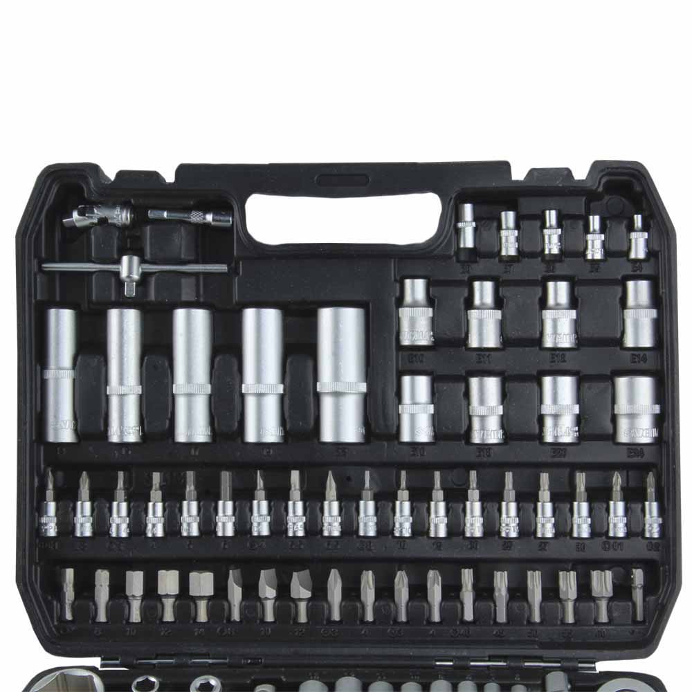 Набір насадок торцевих і біти Sigma CrV mid 1/4", 1/2" 110 шт