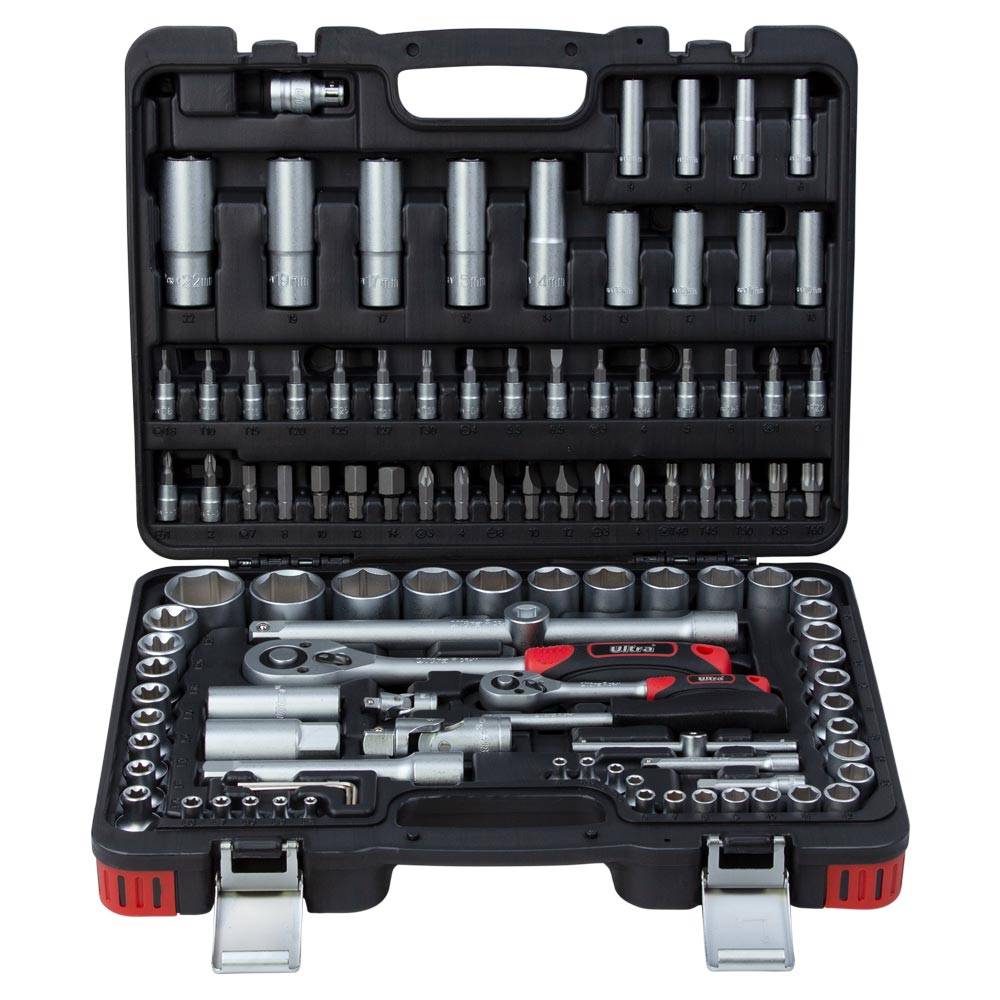 Набір насадок торцевих і біти Ultra CrV Taiwan 1/4", 1/2" 108 шт