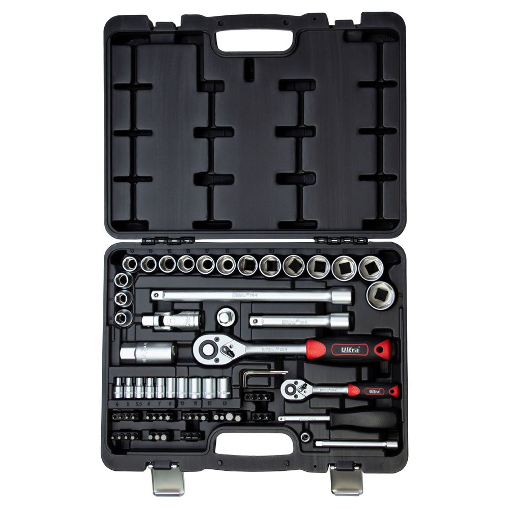 Набір насадок торцевих і біти Ultra CrV Taiwan 1/4", 1/2" 72 шт