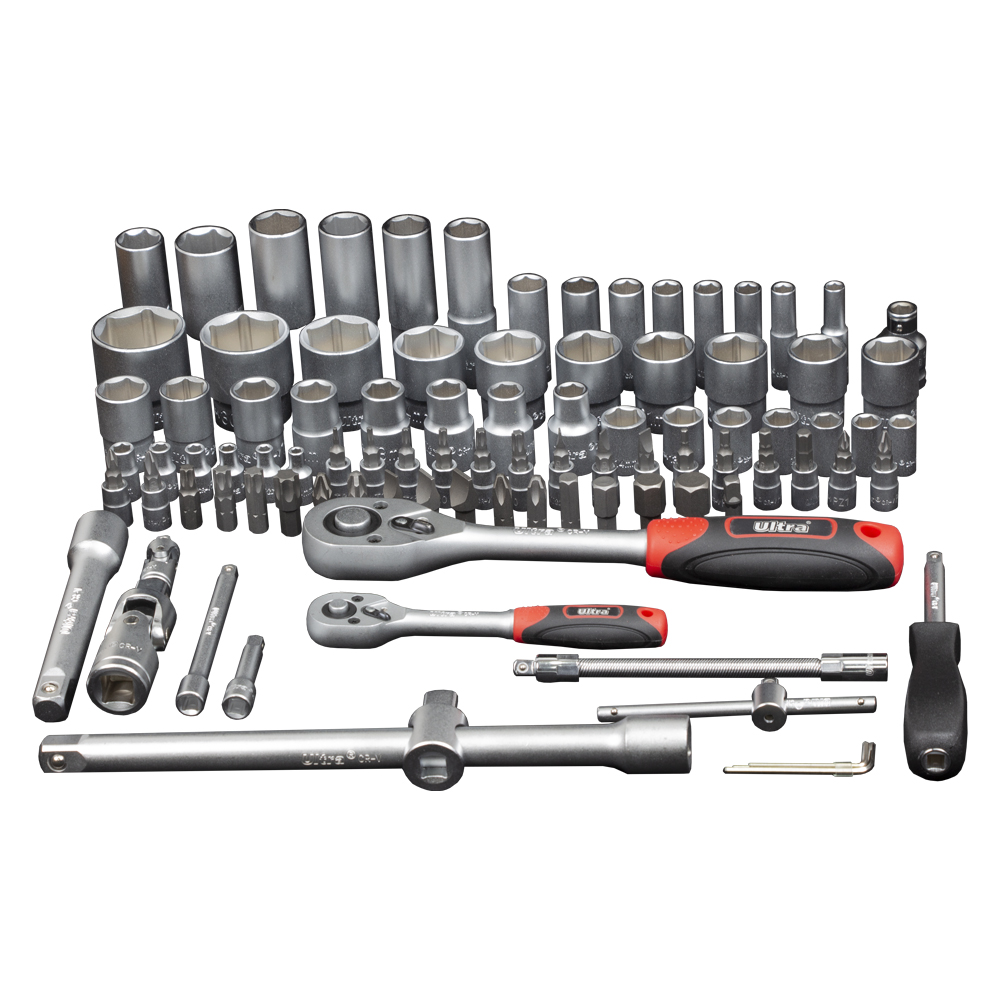 Набір насадок торцевих і біти Ultra CrV Taiwan 1/4", 1/2" 94 шт