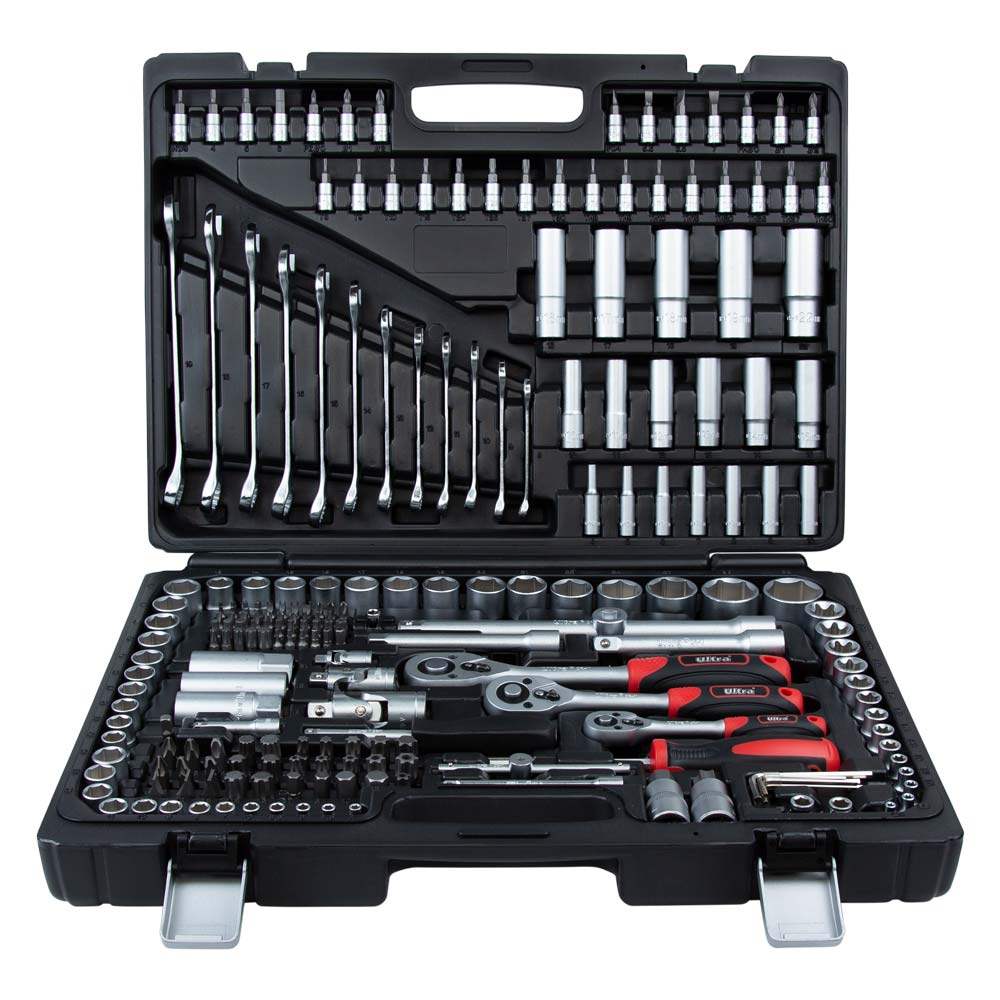 Набір насадок торцевих і біти Ultra CrV Taiwan 1/4" 3/8" 1/2" 216 шт