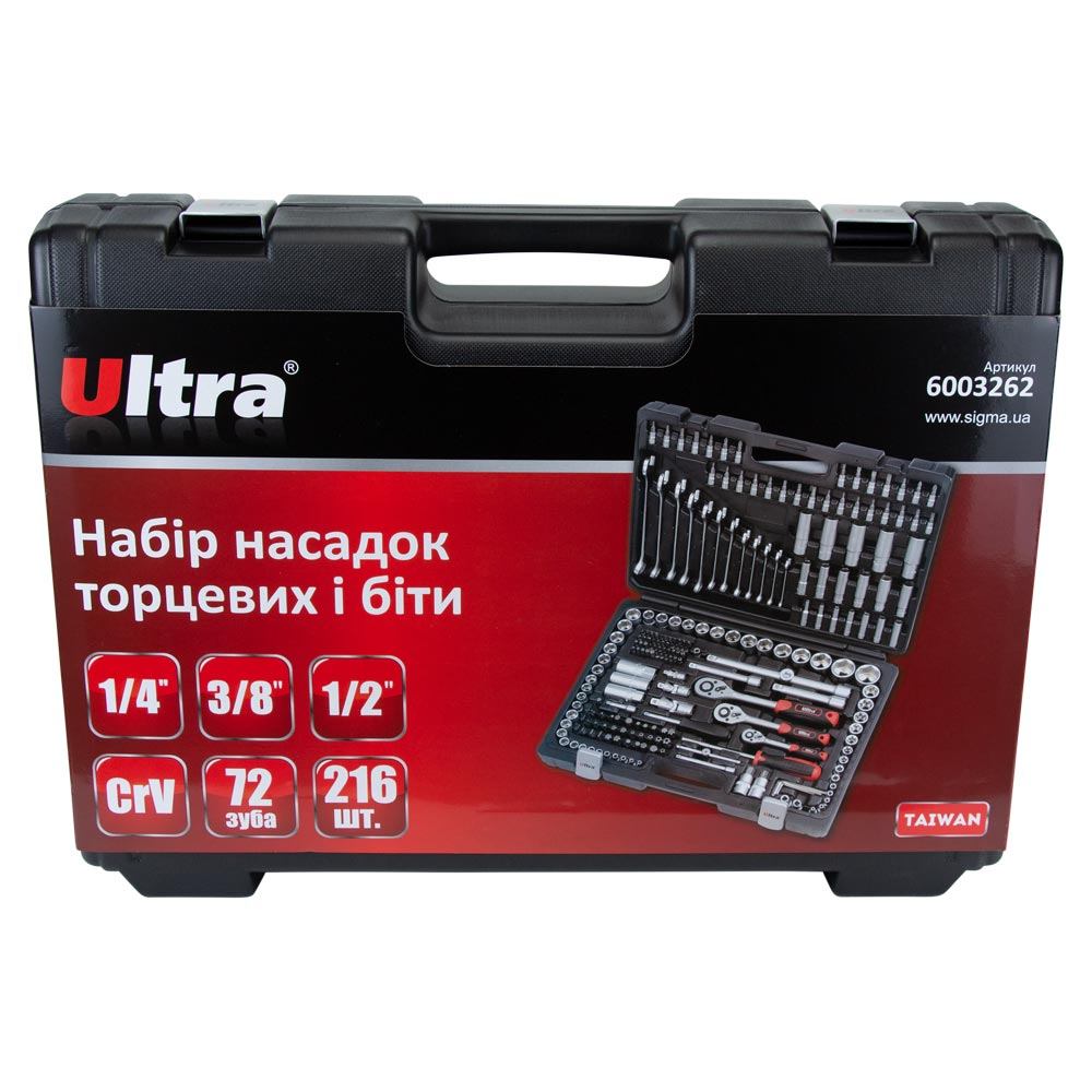 Набор головок торцевых и бит Ultra CrV Taiwan 1/4", 3/8", 1/2" 216 шт