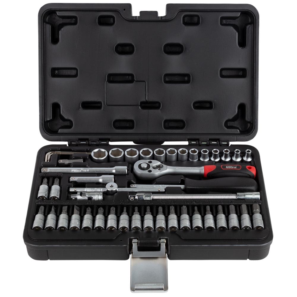 Набір насадок торцевих і біти Ultra CrV Taiwan 1/4" 46 шт