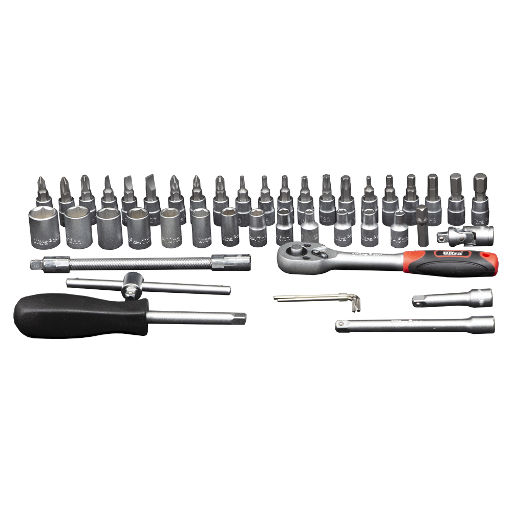 Набір насадок торцевих і біти Ultra CrV Taiwan 1/4" 46 шт