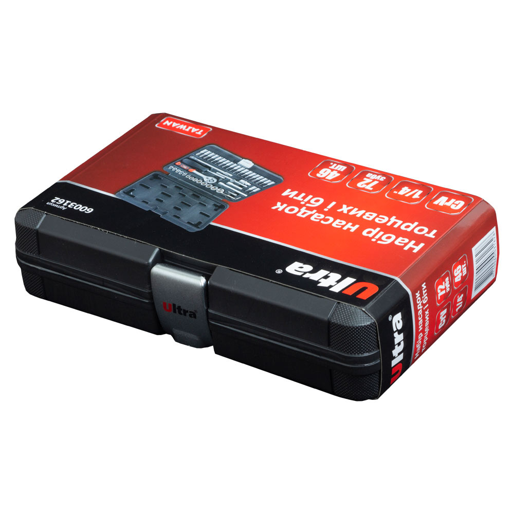 Набір насадок торцевих і біти Ultra CrV Taiwan 1/4" 46 шт