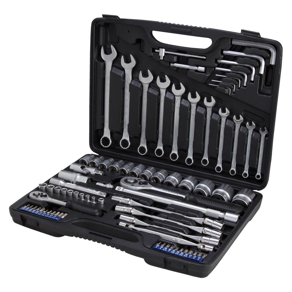 Набір насадок торцевих Sigma CrV Taiwan 1/4", 1/2" + аксесуари 77 шт