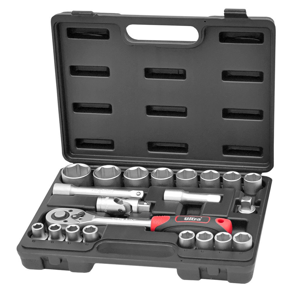 Набір насадок торцевих Ultra CrV Taiwan 1/2" 21 шт