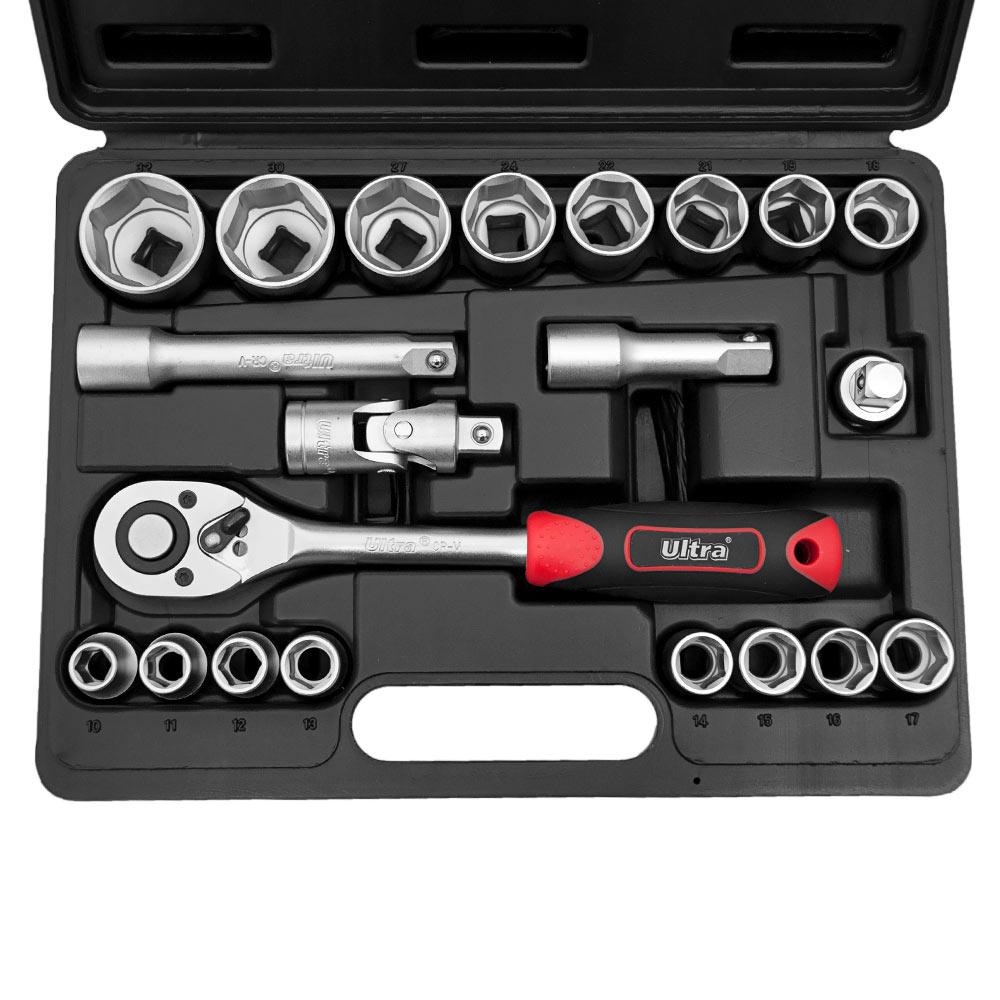 Набір насадок торцевих Ultra CrV Taiwan 1/2" 21 шт