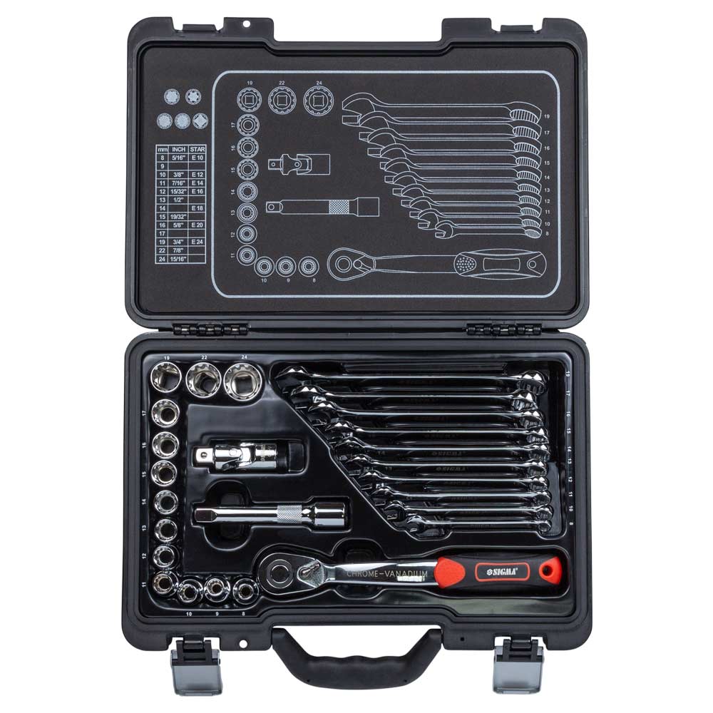 Набір насадок торцевих Ultra CrV Taiwan 1/2" + аксесуари 26 шт