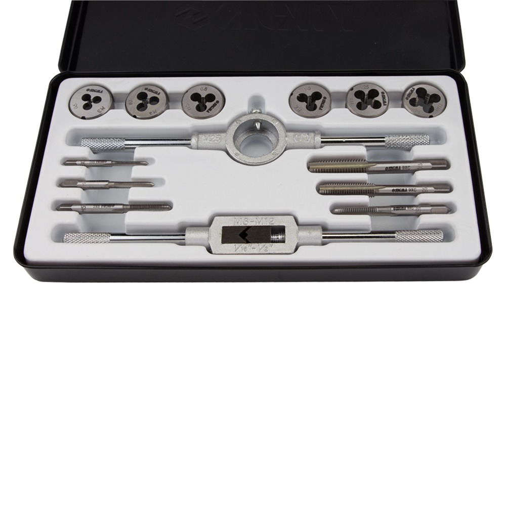 Набір плашок і мітчиків Sigma 14 предметів (металевий кейс)