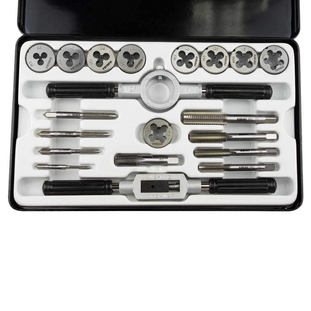 Набір плашок і мітчиків Sigma 20 предметів (металевий кейс)