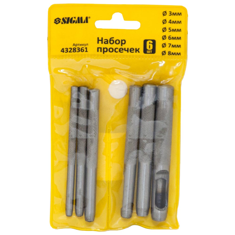Набір просічок Sigma 6 од 3-8 мм