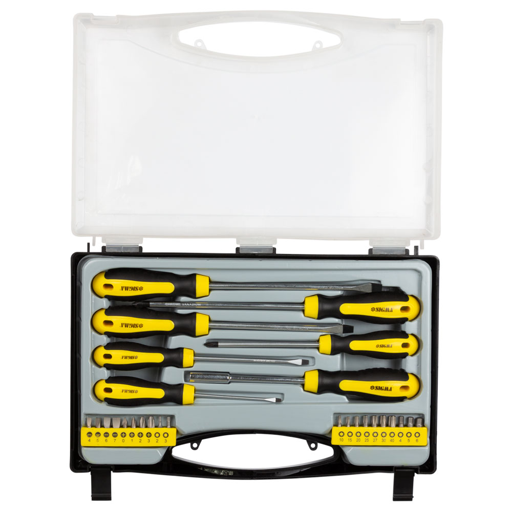 Набір викруток Sigma CrV + біти 27 шт (кейс)
