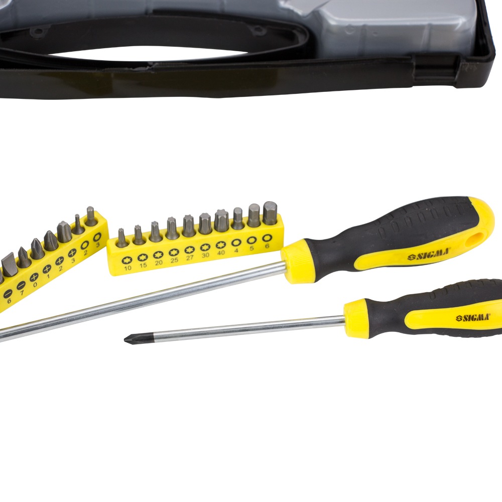 Набір викруток Sigma CrV + біти 27 шт (кейс)