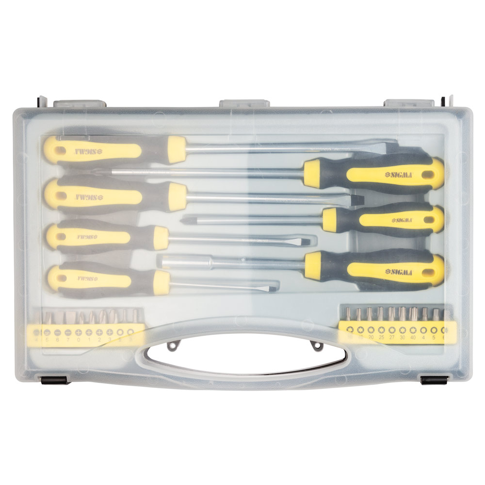 Набір викруток Sigma CrV + біти 27 шт (кейс)