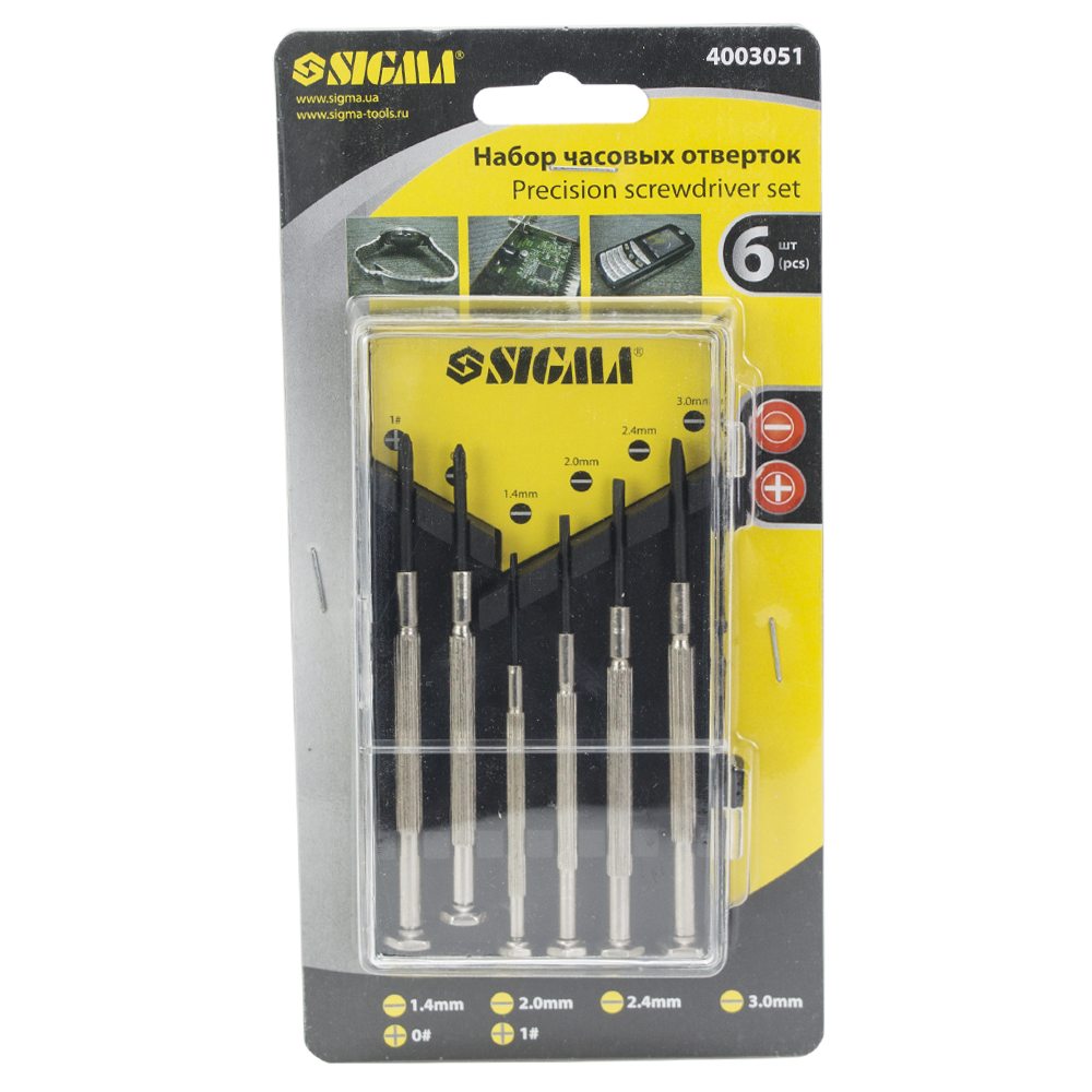 Набір викруток Sigma CrV для точних робіт 6 шт (кейс)