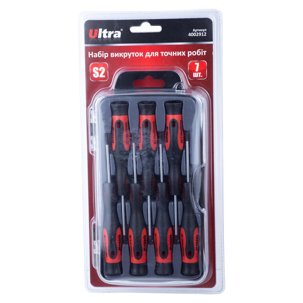 Набор отверток Ultra S2 для точных работ 7 шт (пластиковый кейс)
