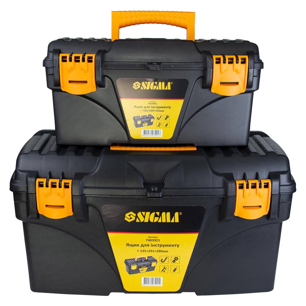 Набір ящиків для інструменту Sigma 2в1 410 x 209 x 195 мм, 535 x 291 x 280 мм
